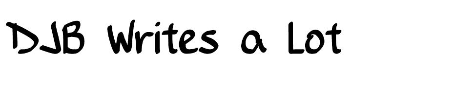 DJB Writes a Lot font
